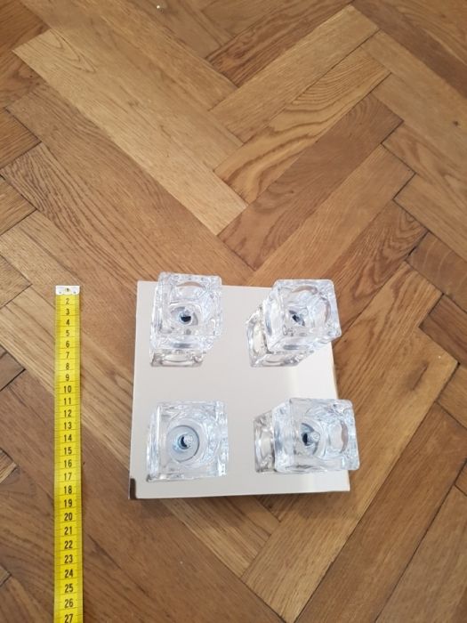 Set doua plafoniere sticlă și metal