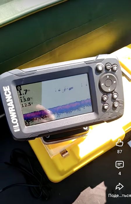 Эхолот с Lowrance hook 4x gps