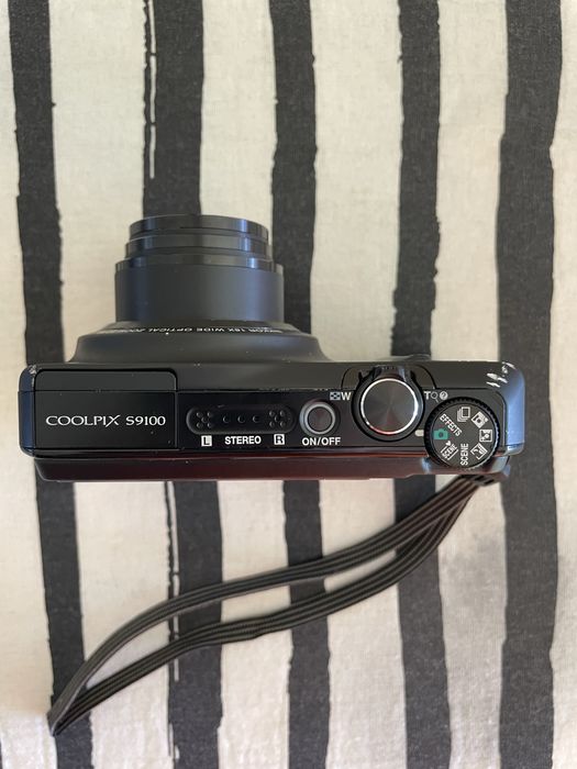 Nikon Coolpix S9100 Black - Zoom 18x - Baterie Nouă + Card (Cititi!)