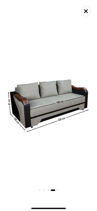 Canapea Extensibila Bianca Bonell, cu Lada de Depozitare, Saltea tip Relaxa, 108 x 220 x 81 cm, Maro Deschis