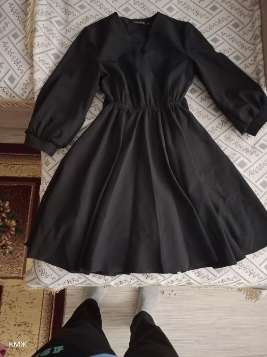 Платье черное подростковое, фиолетовое взрослое