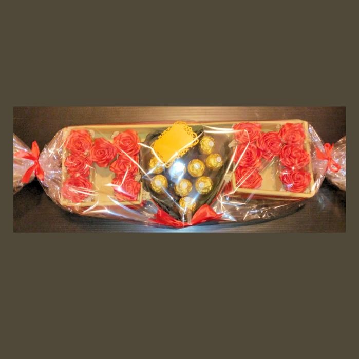 Подарък за жена, мъж или баба, рожден ден кутия, букет от рози