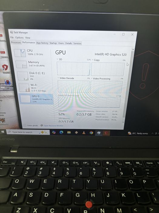 Laptop Lenovo T460 Intel I5 SSD 256gb 8 gb Ram