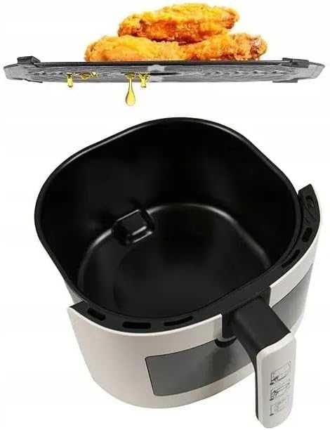 Friteuza cu Aer Cald, Fara Ulei, Capacitate 6L, 1500W, alb