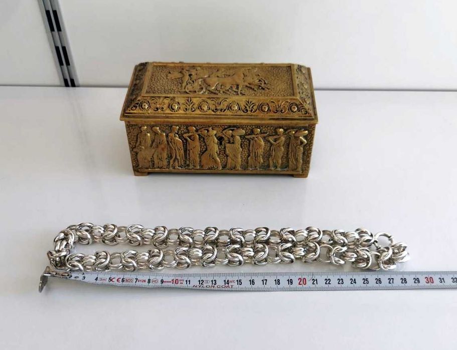 Масивен сребърен синджир кралска плетка (925/138гр.)