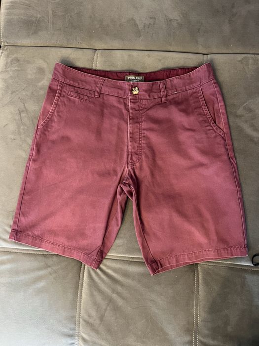 Pantaloni Scurți Bărbați Chino Primark – Vișiniu / Bordeaux (Etichetă W34, Recomandați M)