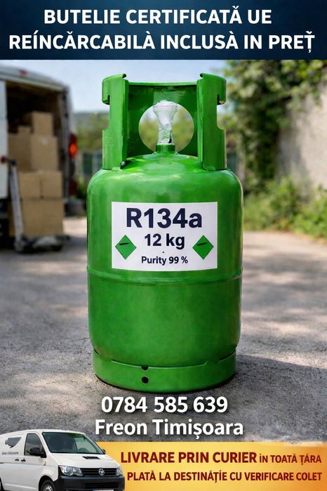 Freon r134a 12kg Livrare Curier Butelie Certificata Ue
