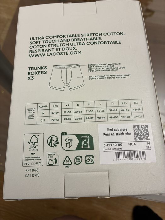 Lacoste 3бр. Мъжки бокерки-M