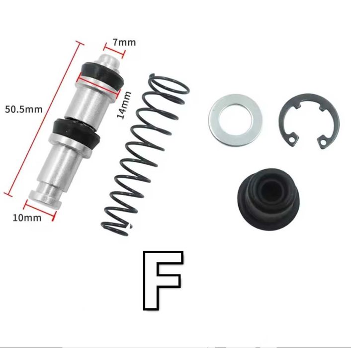 Kit Reparație Maneta/Pompa Frână–Atv–Motocicleta–Piston+Garnituri+Arc+