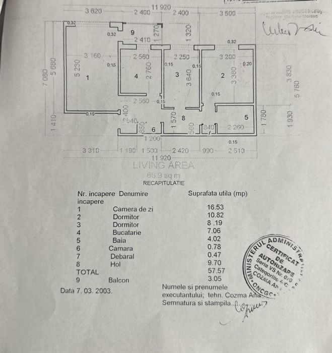 Apartament 3 camere decomandat – Vaslui, zona Spitalului Municipal
