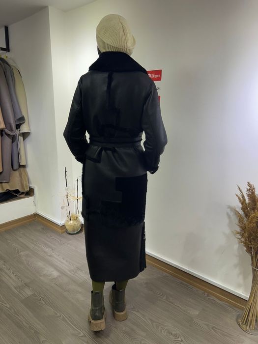 Кожаная дубленка (макси)