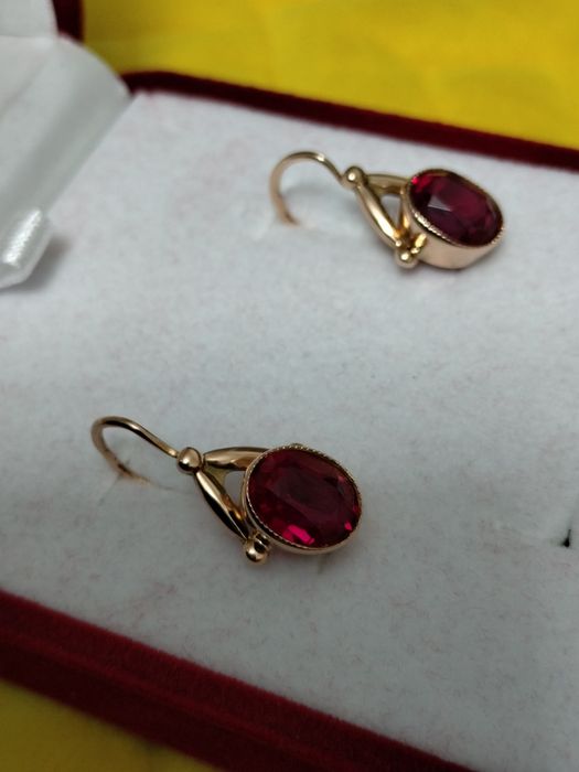 Советские серьги 583 пробы