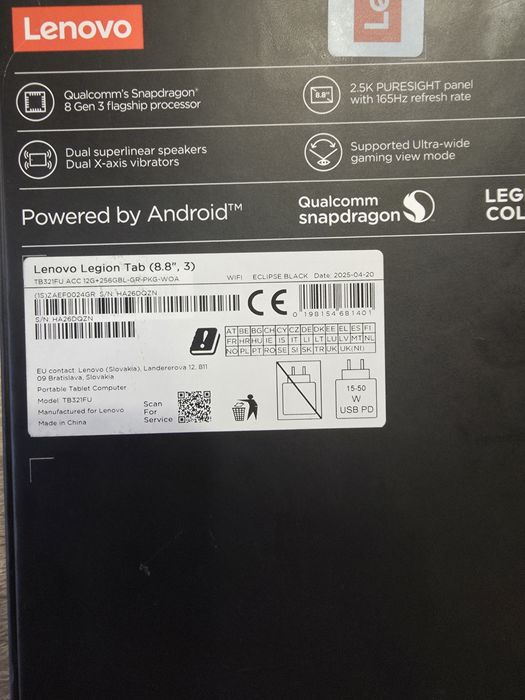Таблет LENOVO Legion Tab 256/12