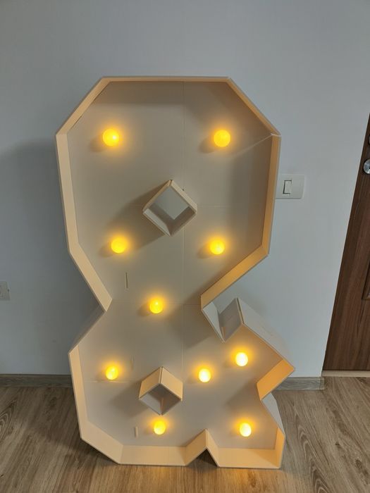 Decoratiuni petreceri - simbolul & cu LED