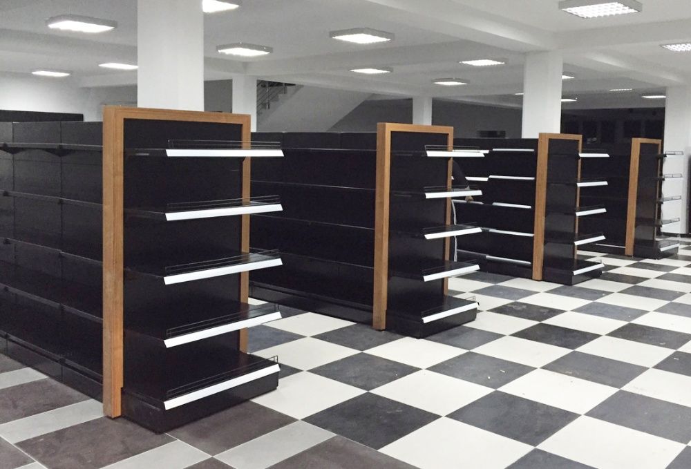 Магазинен стелаж, регал, щанд тъмно сив , матов RAL 7016