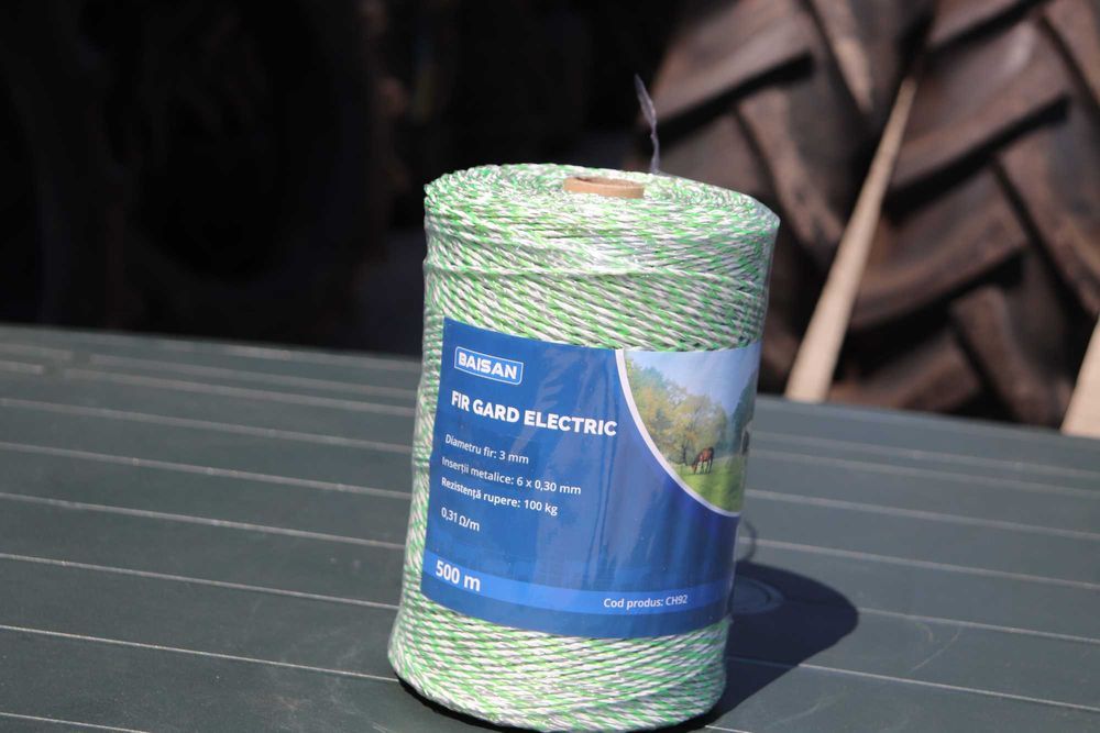 Rola fir Gard Electric verde-alb fi 3mm 6x0.3mm SS 500m Vaci