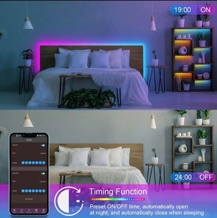 LED светлини за спалня, Управление чрез Smart APP