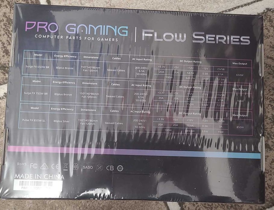 Sursă PC Pro Gaming de 850W – 80 PLUS Silver , noua, sigilata