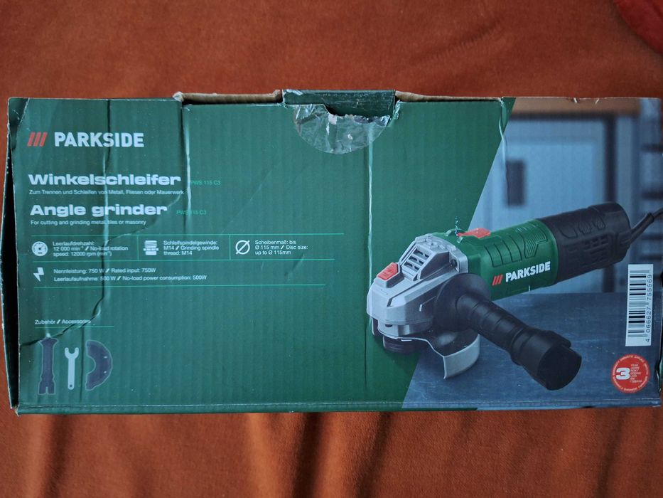 Polizor unghiular PARKSIDE NOU, model PWS 115 C3, putere - 750 W