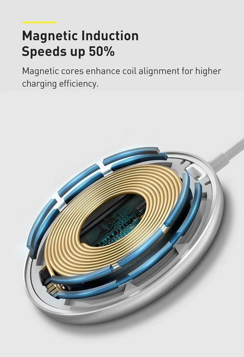 Baseus Simple Mini Magnetic Wireless Charger Magsafe For iPhone 15