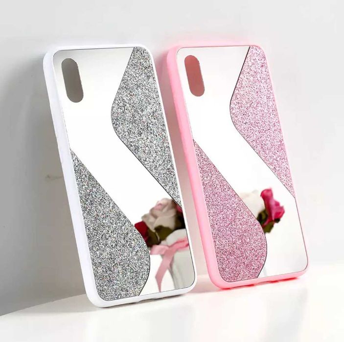 Husa tip oglinda cu sclipici pt. iPhone XS Max, 12, 12 Pro, 12 Pro Max