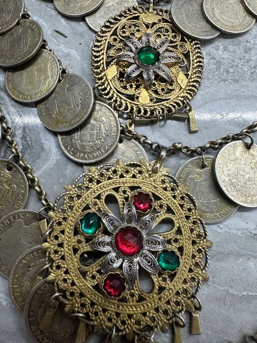 Възрожденски сребърен накит филигран позлата