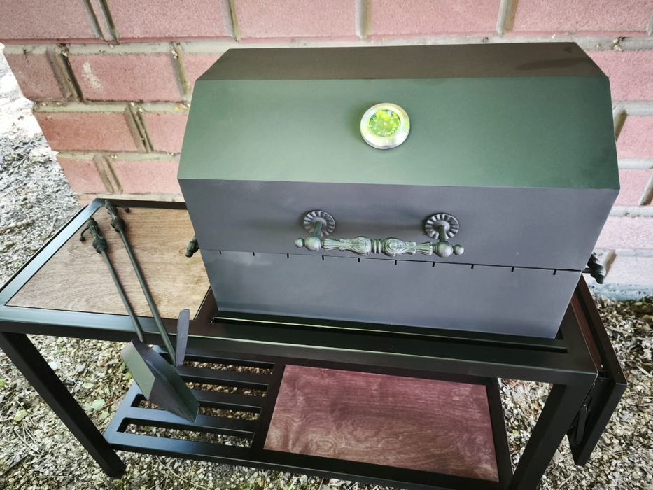 Мангал+барбекю со столиком