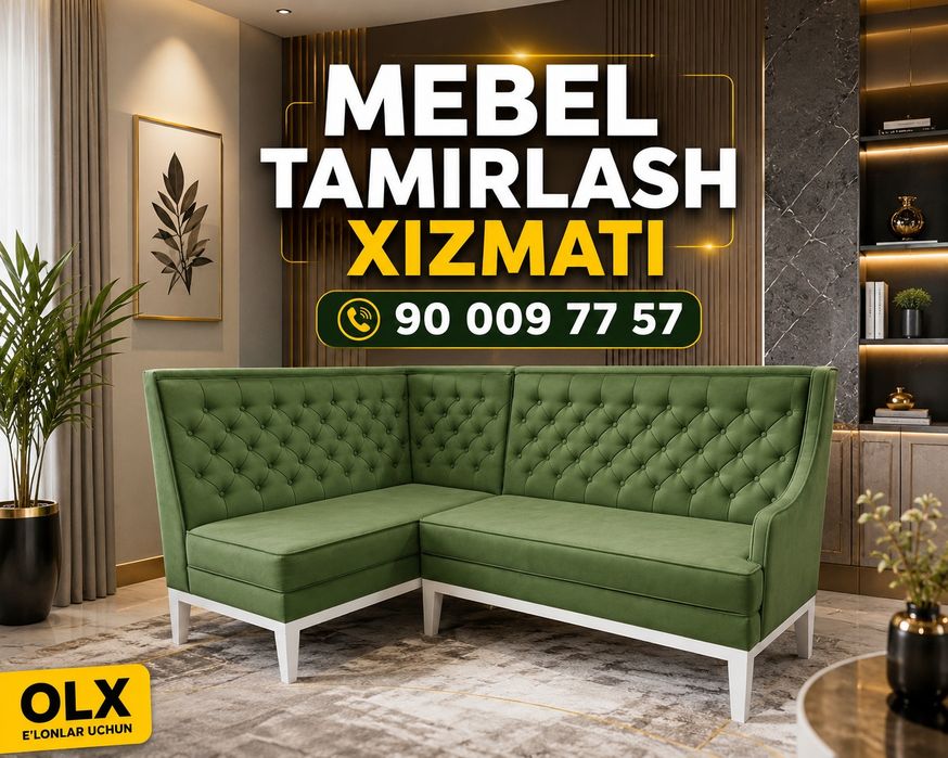MEBEL TAMIRLASH divan, kreslo,stul yumshoq mebel