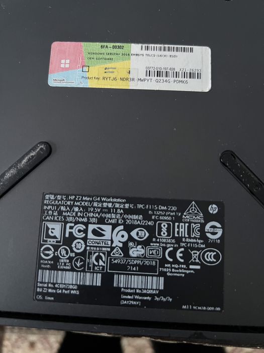 HP Z2 mini G4 неттоп компьютер