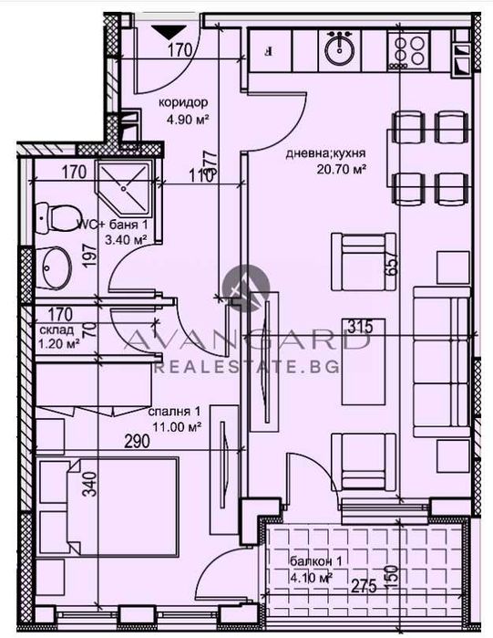 Продава се Двустаен апартамент в Пловдив, Кършияка - 63 кв.м за 939 €/кв.м - Снимка #1
