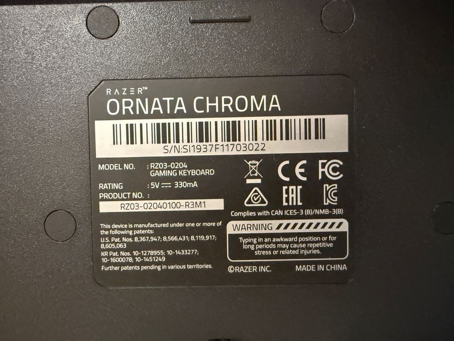 Клавиатура Razer Ornata Chroma