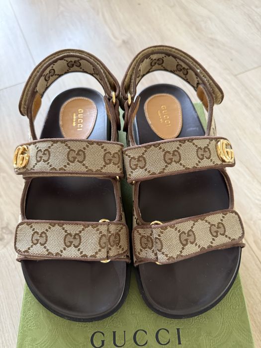 Gucci Supreme canvas sandals