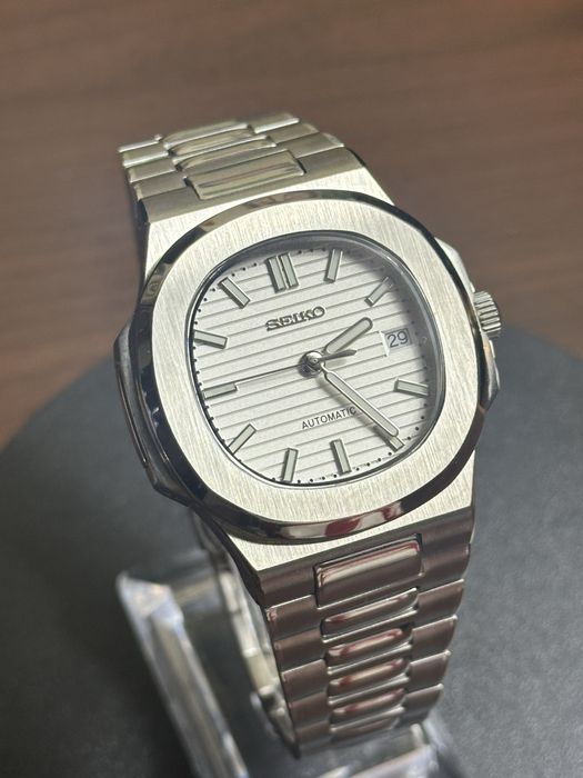 Ceas Seiko Nautilus Alb Automatic NH35 cu cutie