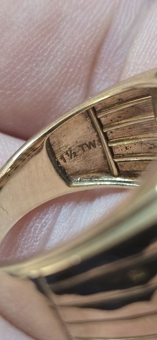 Inel barbatesc aur diamante 1.5 ct