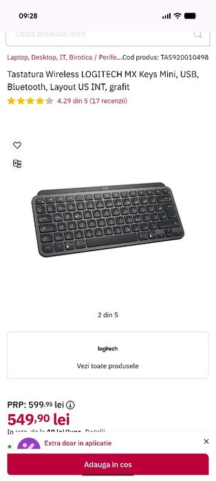 Tastatura logictech MX keys Mini