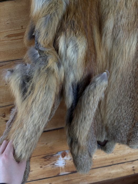 Haină din Blană Naturală de Vulpe (M/L) + Blană Întreagă Tăbăcită BONUS