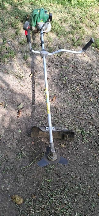 Motocoasă Grünman folosită + canistră benzină 5L + ulei 2T RURIS