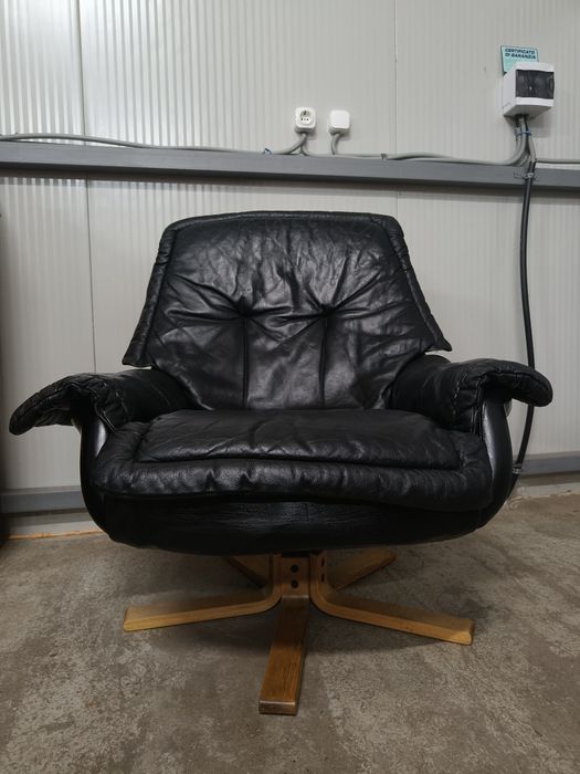 Кресло естествена кожа