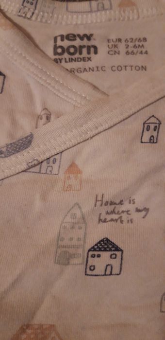 Комплект 12 памучни бодита (68 см) в отлично състояния