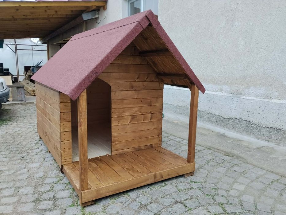 Дървена къща за големи кучета Алабай Кане Корсо къща куче колиба