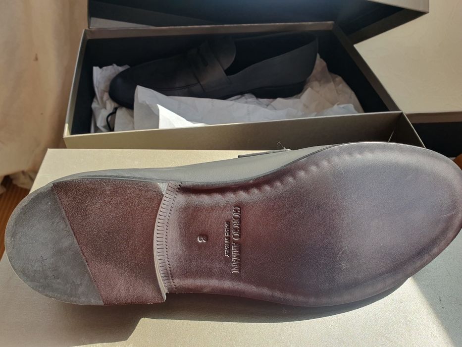 Giorgio Armani кожени мокасини Penny Loafer – Made in Italy, с кутия
