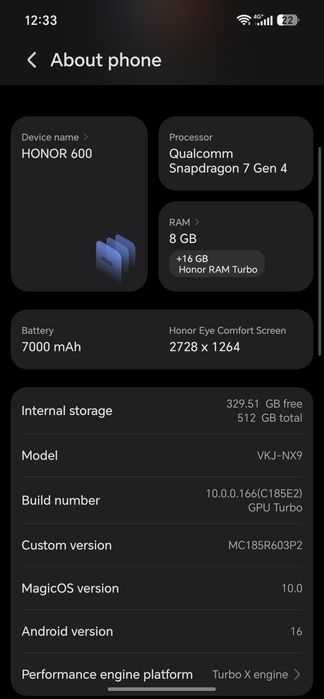 Honor 600 черный с гарантией