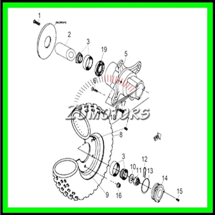 Simering Butuc Roata Fata atv LINHAI 200 250 260 275 300 310 320 370 - cod 20804
