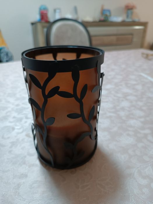 Декоративна лампа стъкло и метал