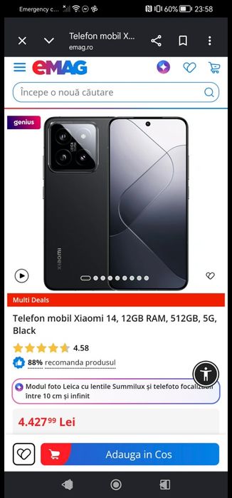 Vând telefon xiaomi 14  512gb