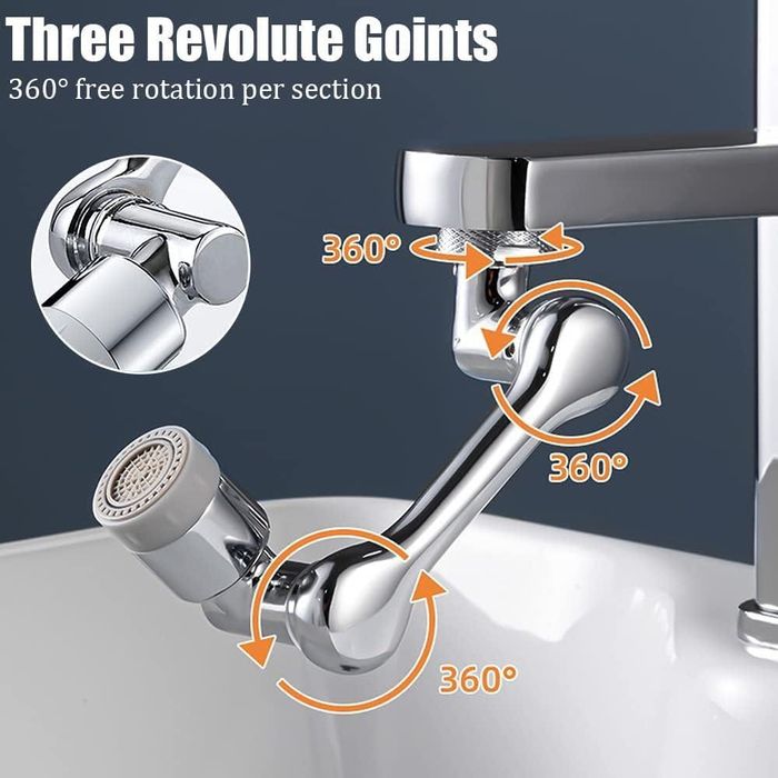 Универсален въртящ кран с доен режим на водата, 1080° пластмаса