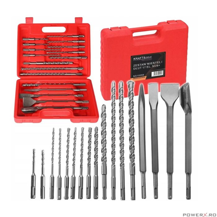 Set burgie si dalti SDS+,17 piese, Kraft