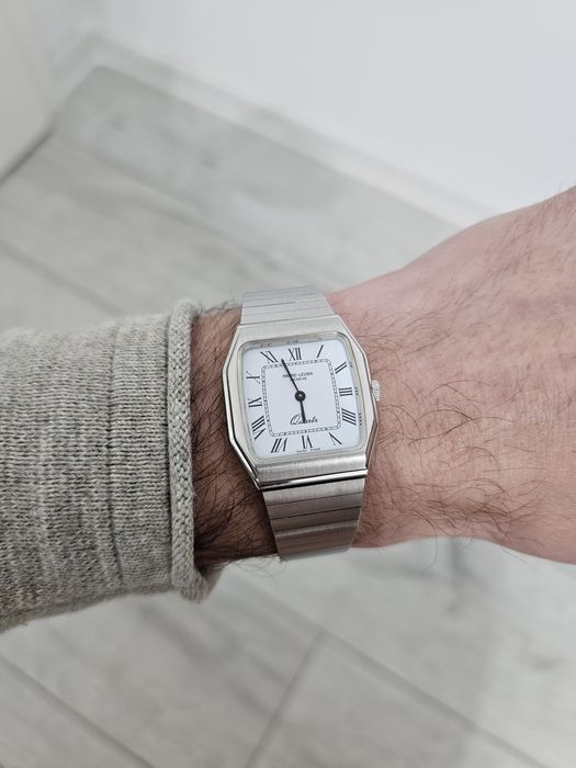 Ceas Favre Leuba Geneve Tank Quartz 1980 Vintage de colectie Rar