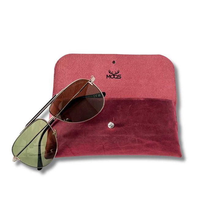 Toc de ochelari slim din piele naturala