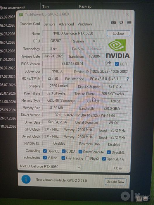 Rtx 5050 new videokarta